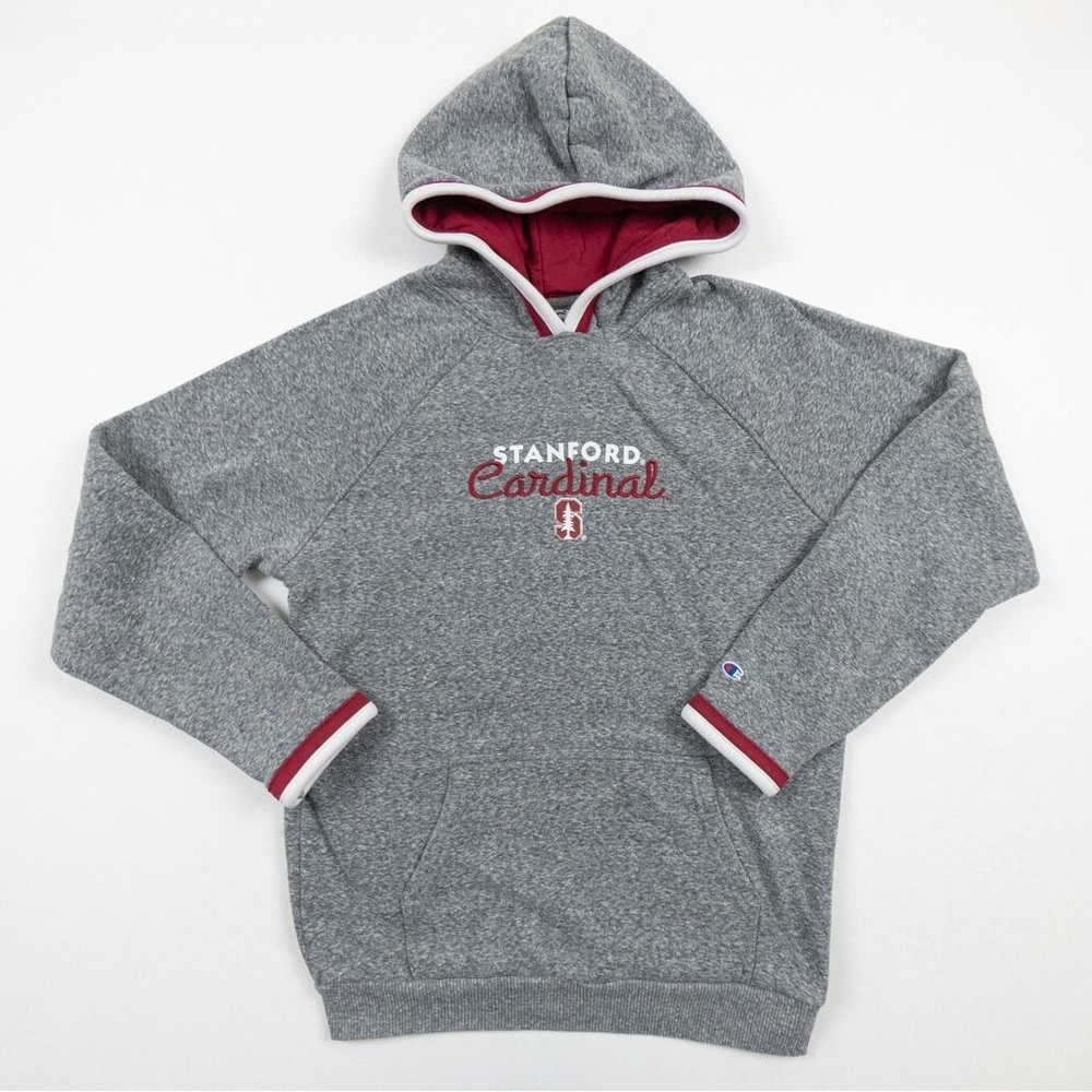 Vintage Champion gray Stanford Cardinals hoodie fleece hooded Med collegiate